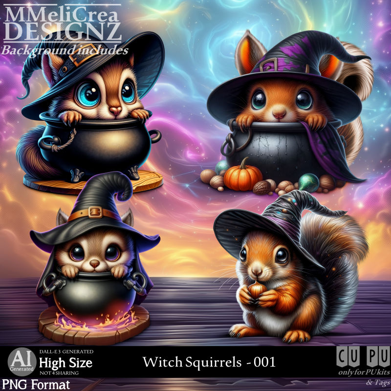 (image for) AI - Witch Squirrels - CU001 (CU4PU/PNG)